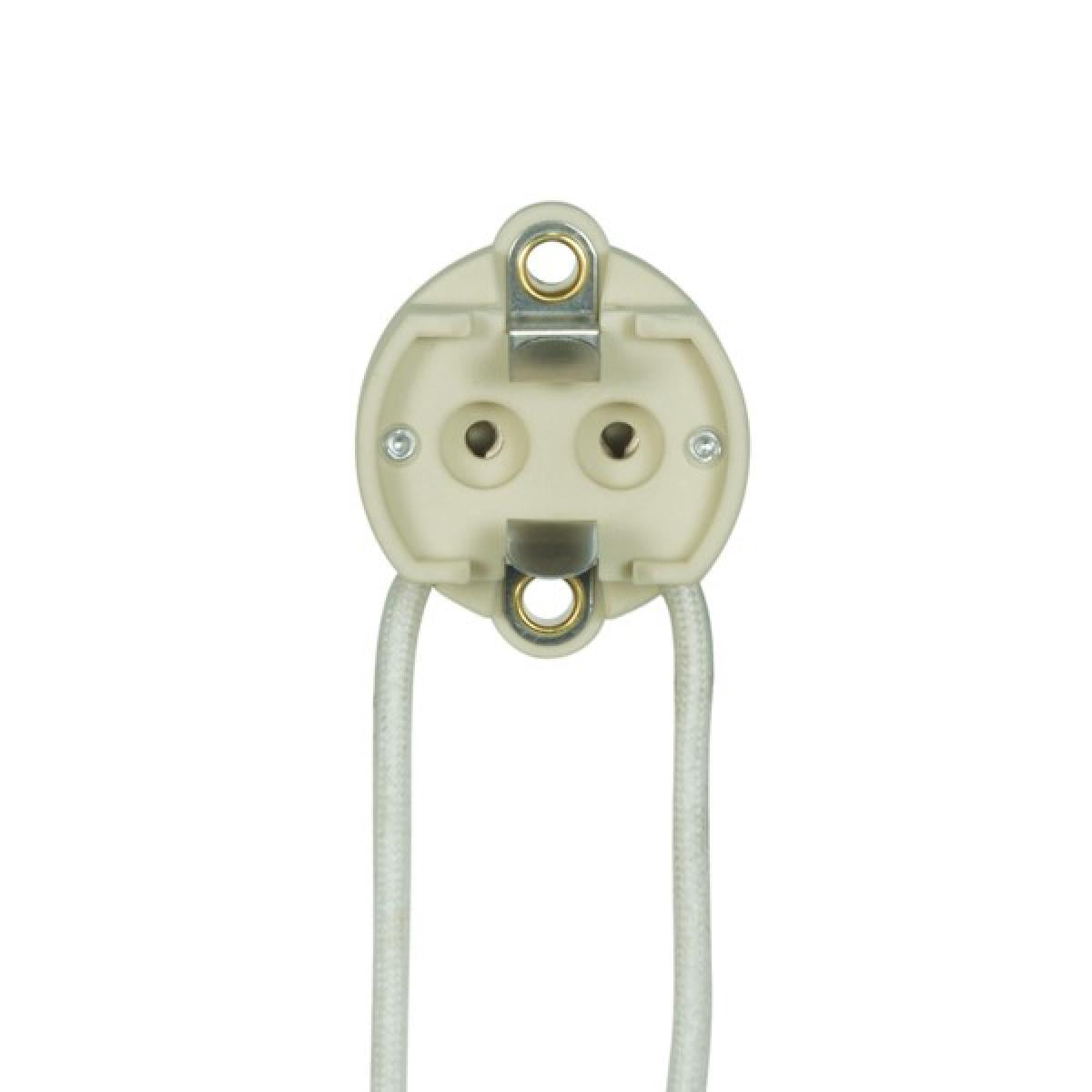 Satco 80-1872 G12 HID Socket 5KV 8" SF-2 Leads 3/4" Height 1-3/8" Diameter 1-1/4" CC Screw Holes 600W 1000V