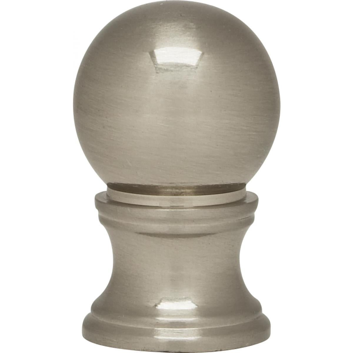 Satco 80-1880 Satin Nickel Ball Finial 1-1/4" Height 3/4" Diameter 1/4-27