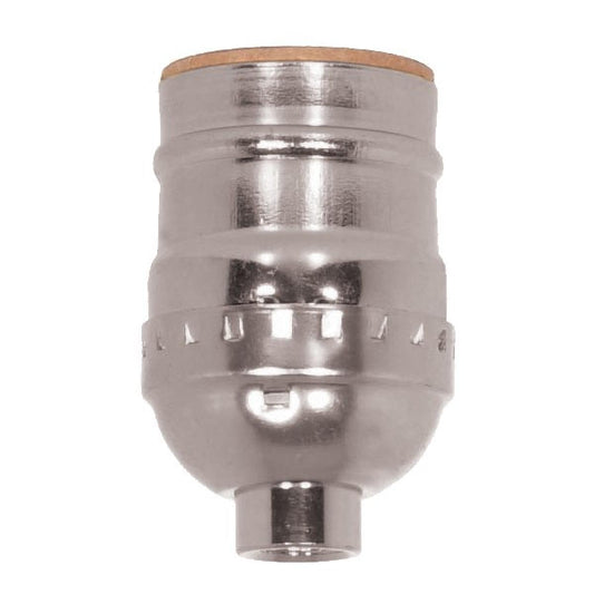 Satco 80-1981 Short Keyless Socket 1/4 IPS Aluminum Nickel Finish 660W 250V