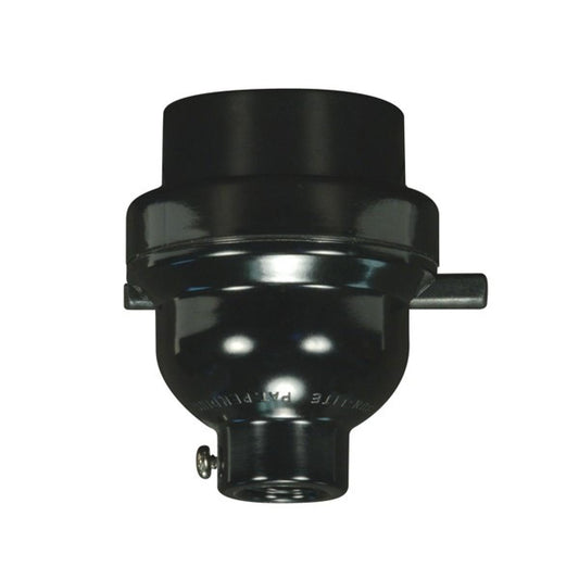 Satco 80-2070 Push Thru Smooth Phenolic (3 Piece) 1/8 IP Cap With Set Screw 2-1/4" Height 1-1/2" Diameter 660W 250V