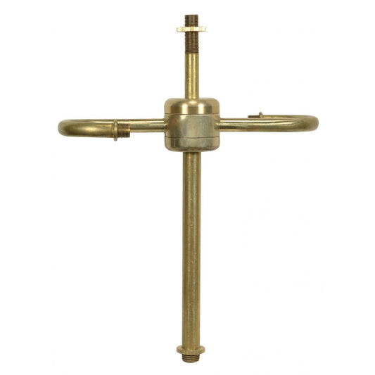 Satco 80-2507 Medium Base Twin Keyless Solid Brass Cluster; Unfinished; 9-1/4" Overall Height; 7-1/2" Centers