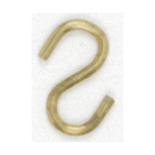 Satco 90-008 Brass Plated S-Hook 1"