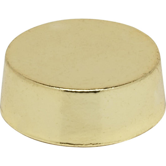 Satco 90-1050 1" Plain Knob 1/8 IP 3/8" Height Polished Brass Finish