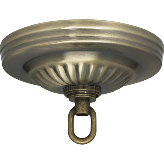 Satco 90-1099 Ribbed Canopy Hanger Kit Diameter 5'' Center Hole 1 1/16'' with 1yd. 8 gauge chain 25lbs Max