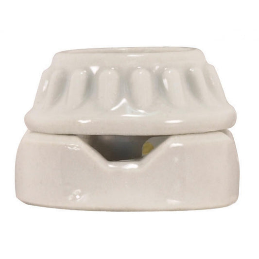 Satco 90-1112 Two Piece Medium Base Porcelain Sign Receptacle Screw Terminals 1-1/2" Height 2-1/4" Diameter 660W 250V