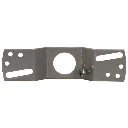 Satco 90-112 Offset Crossbar 1" x 4" Screw Holes 2-3/4", 3-3/8" And 3-1/2" Center To Center Center Hole Slips 3/8 IP With Ground Screw