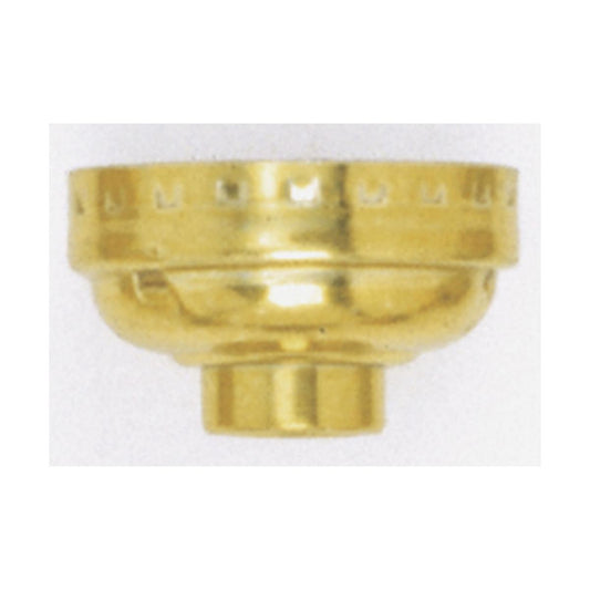 Satco 90-1147 Aluminum Cap With Paper Liner 1/8 IPS Sideout Hole Less Set Screw Brite Gilt Finish