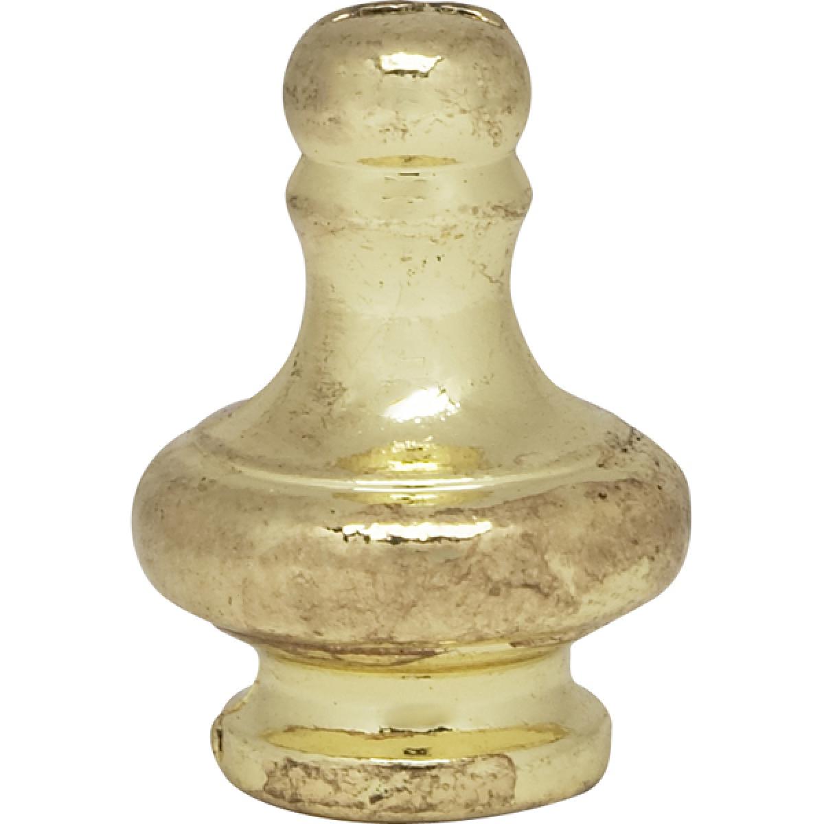 Satco 90-1160 Large Pyramid Knob 1-1/4" Height 1/8 IP Polished Brass Finish