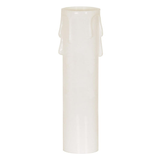 Satco 90-1248 Plastic Drip Candle Cover White Plastic Drip 1-3/16" Inside Diameter 1-1/4" Outside Diameter 3" Height
