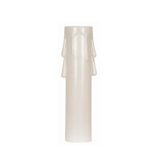 Satco 90-1264 Plastic Drip Candle Cover Antique Plastic Drip 13/16" Inside Diameter 7/8" Outside Diameter 4" Height