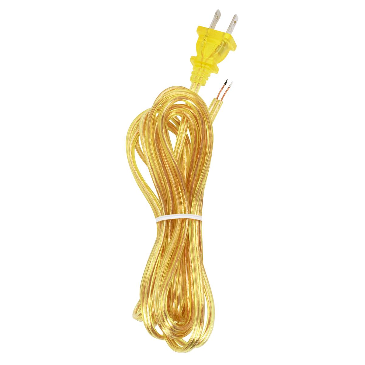 Satco 90-1416 18/2 SPT-2-105C All Cord Sets - Molded Plug - Tinned Tips 3/4in. Strip with 2in. Slit 36in. Hank - 72in. Hank - 150 Ctn.12 Ft.