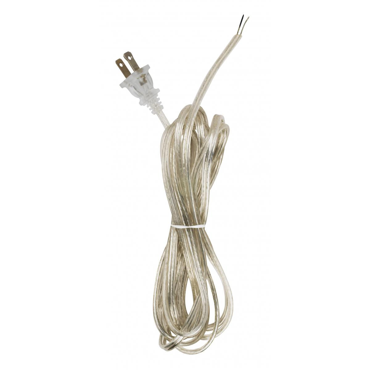 Satco 90-1417 18/2 SPT-2-105C All Cord Sets - Molded Plug - Tinned Tips 3/4in. Strip with 2in. Slit 36in. Hank - 72in. Hank - 150 Ctn.12 Ft.