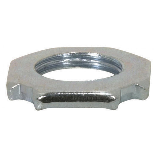 Satco 90-1424 Steel Square Locknut 3/8 IP 1" Diameter 1/8" Thick Zinc Plated Finish