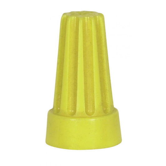 Satco 90-1440 Wire Connector With Spring Inserts For 105C Supply Wire 600V Large Yellow Finish 6 #18 Max