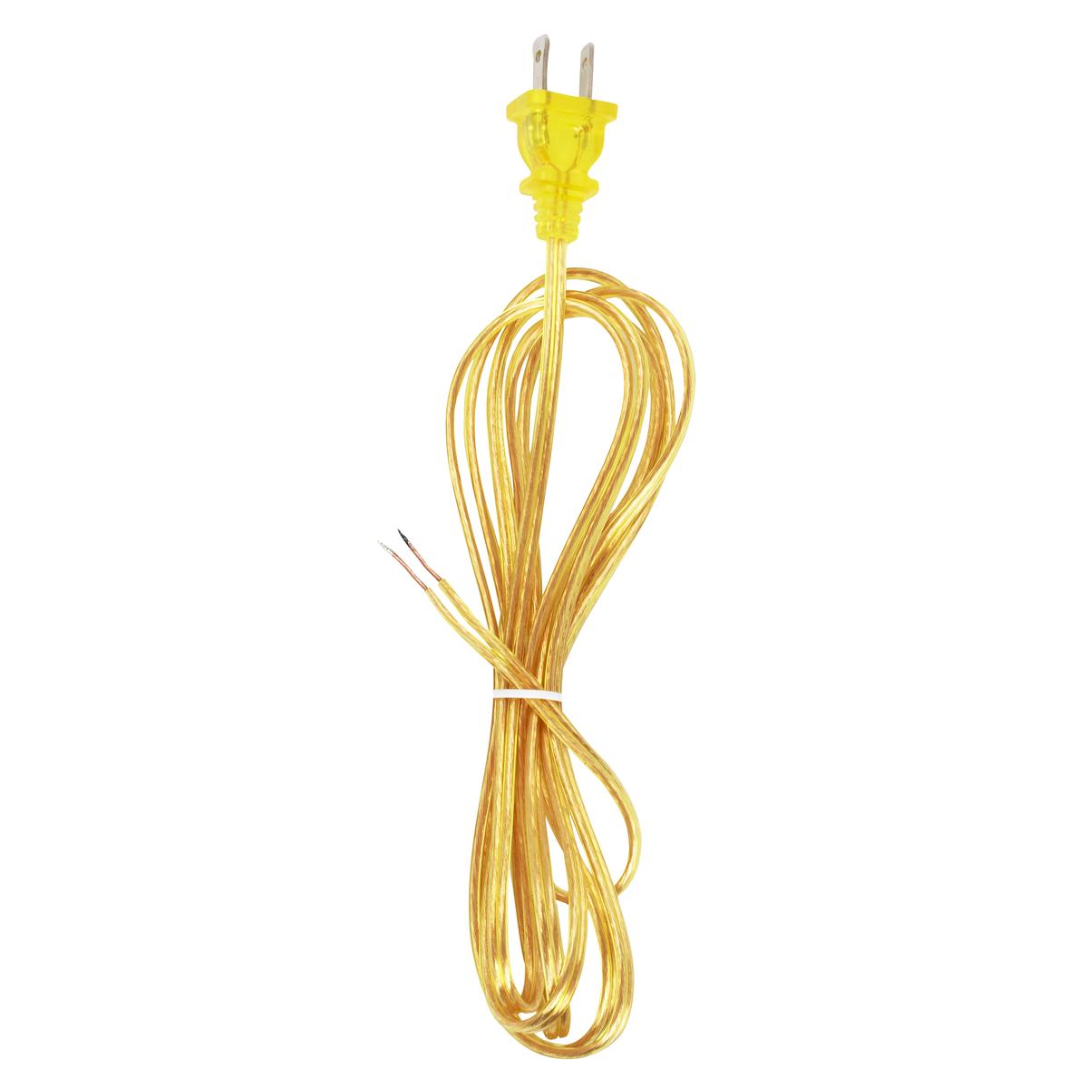 Satco 90-1526 18/2 SPT-1-105C All Cord Sets - Molded Plug - Tinned Tips 3/4in. Strip with 2in. Slit 36in. Hank - 200 Ctn 8 Ft.