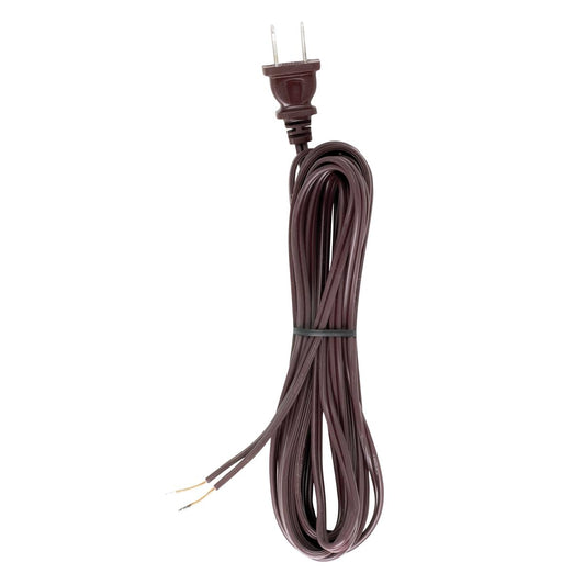 Satco 90-1529 18/2 SPT-1-105C All Cord Sets - Molded Plug - Tinned Tips 3/4" Strip with 2" Slit 100 Ctn. 15 Ft.