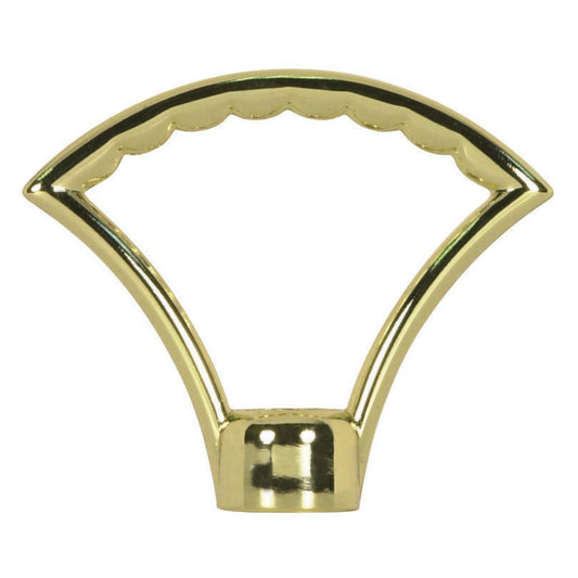 Satco 90-1728 2" Die Cast Fixture Loops 1/8 IP With Wireway Hang Straight Loop 20lbs Max Polished Brass Plated Finish