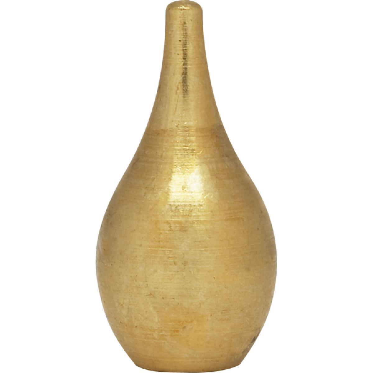 Satco 90-1733 Polished Tear Drop Finial 1-1/2" Height 1/8 IP Burnished And Lacquered