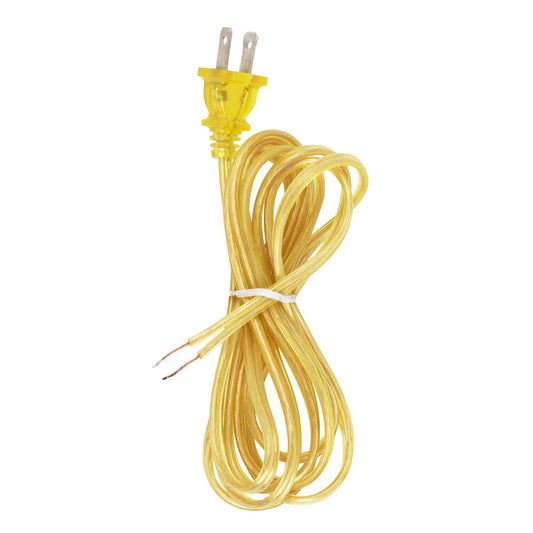 Satco 90-2038 18/2 SPT-2-105C All Cord Sets - Molded Plug - Tinned Tips 3/4" Strip with 2" Slit 36" Hank - 36" Hank 150 Ctn.9 Ft.