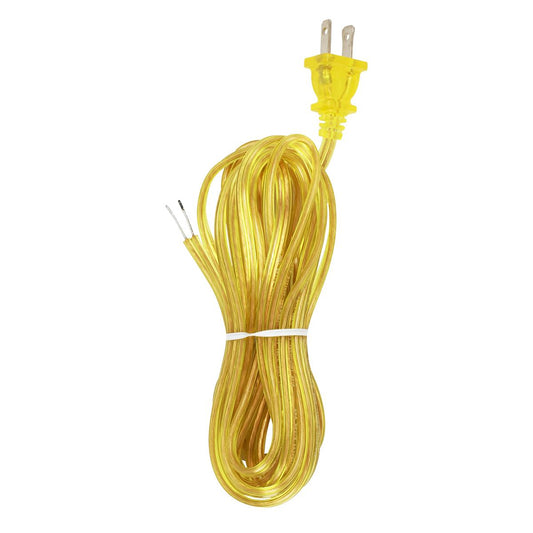 Satco 90-2047 12 Ft. Full Tinned Cord Sets 18/2 SPT-2-105C Cord Sets Full Tinned Tips for Push-In Terminals 3/4" Strip 2" Slit 72" Hank