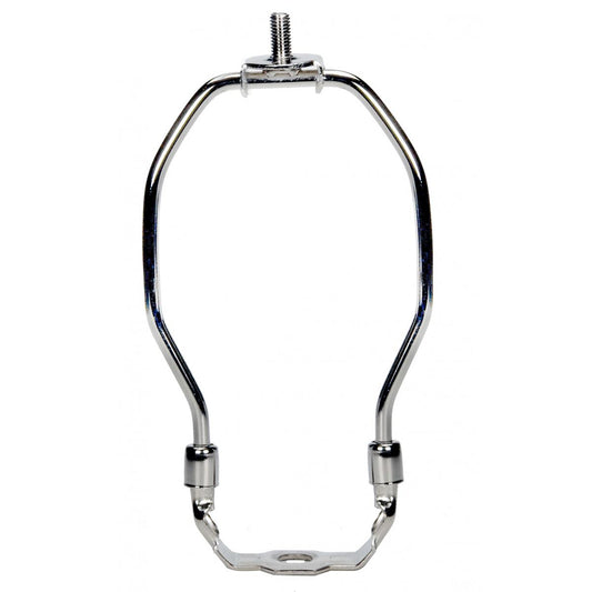 Satco 90-2205 Heavy Duty Harp Polished Nickel Finish 6" Height 1/8 IP Saddle 1/4-27 Thread 125 Carton
