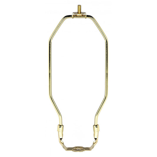 Satco 90-221 Light Duty Harp Polished Brass Finish 9" Height 1/8 IP Saddle 1/4-27 Thread 125 Carton