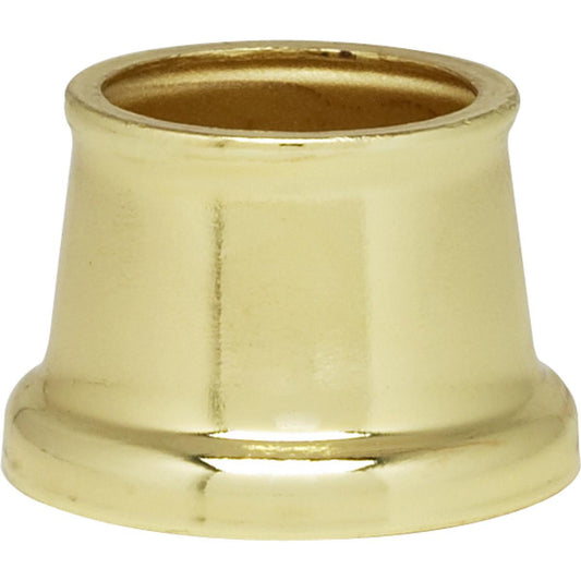Satco 90-2232 Flanged Steel Necks 9/16" Hole 9/16" Height 11/16" Top 7/8" Bottom Brass Plated Finish