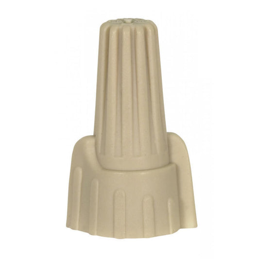 Satco 90-2238 Wing Nut Wire Connector With Spring Inserts For 105C Supply Wire 600V Tan Finish 9 #18 Max