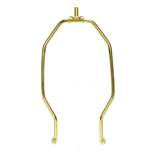 Satco 90-2246 Heavy Duty Harp Polished Brass Finish 6" Height 1/4-27 Thread