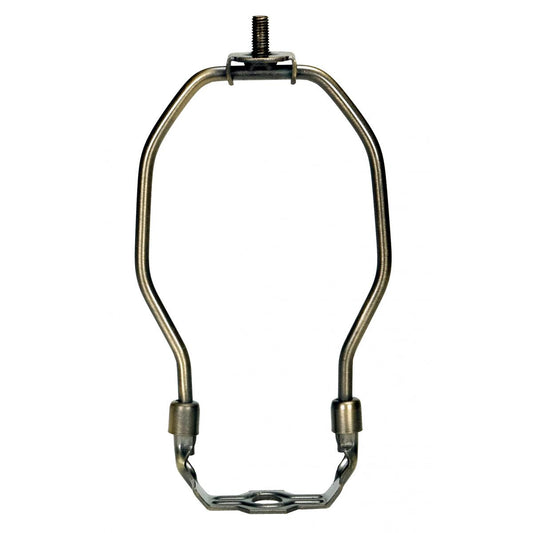 Satco 90-2265 Heavy Duty Harp Antique Brass Finish 7" Height 1/8 IP Saddle 1/4-27 Thread 125 Carton