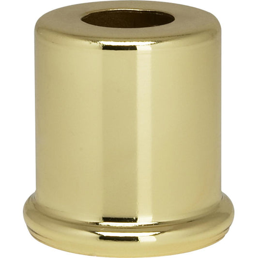 Satco 90-2277 Steel Spacer 7/16" Hole 1" Height 7/8" Diameter 1" Base Diameter Brass Plated Finish