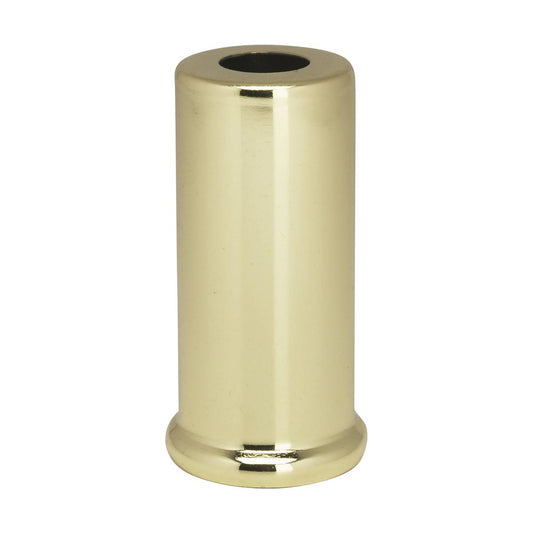 Satco 90-2285 Steel Spacer 7/16" Hole 2" Height 7/8" Diameter 1" Base Diameter Brass Plated Finish