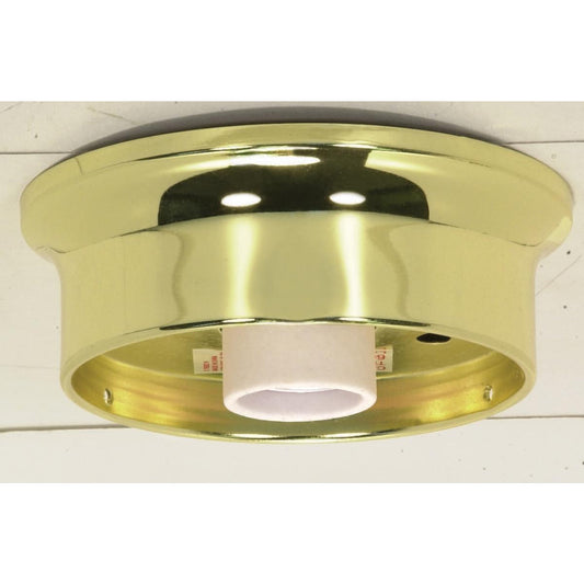 Satco 90-231 4" Wired Holder Polished Brass Finish Includes Hardware 60W Max