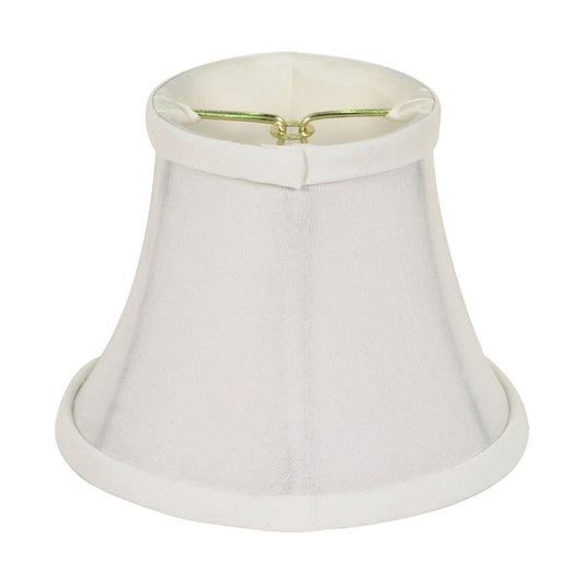 Satco 90-2360 Clip On Shade White Shantung 3" Top 5" Bottom 4-1/4" Side