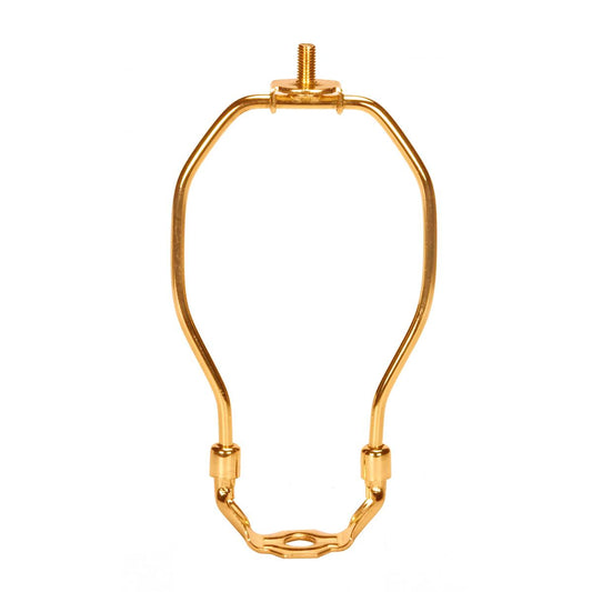 Satco 90-2374 Light Duty Harp Polished Brass Finish 5-1/2" Height 1/8 IP Saddle 1/4-27 Thread 125 Carton