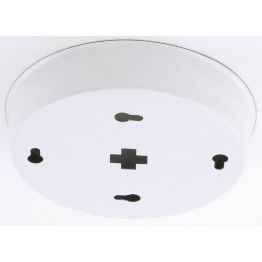 Satco 90-244 Bent Glass Ceiling Holder White Finish 4-3/4" Diameter 1" Height