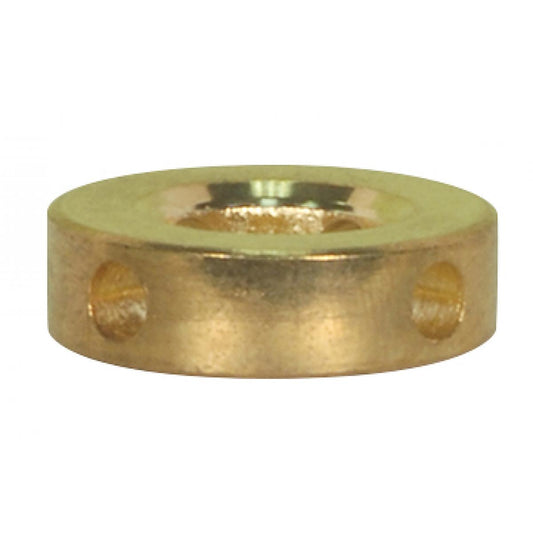 Satco 90-2457 Shade Rings 10 Gauge 3/4" Diameter 4 Hole Brass Plated