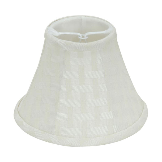 Satco 90-2486 Clip On Shade Cream Bamboo Linen 3" Top 6" Bottom 4-1/2" Side