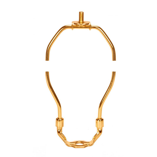 Satco 90-2520 Heavy Duty Harp Polished Brass Finish 15" Height 1/8 IP Saddle 1/4-27 Thread 125 Carton