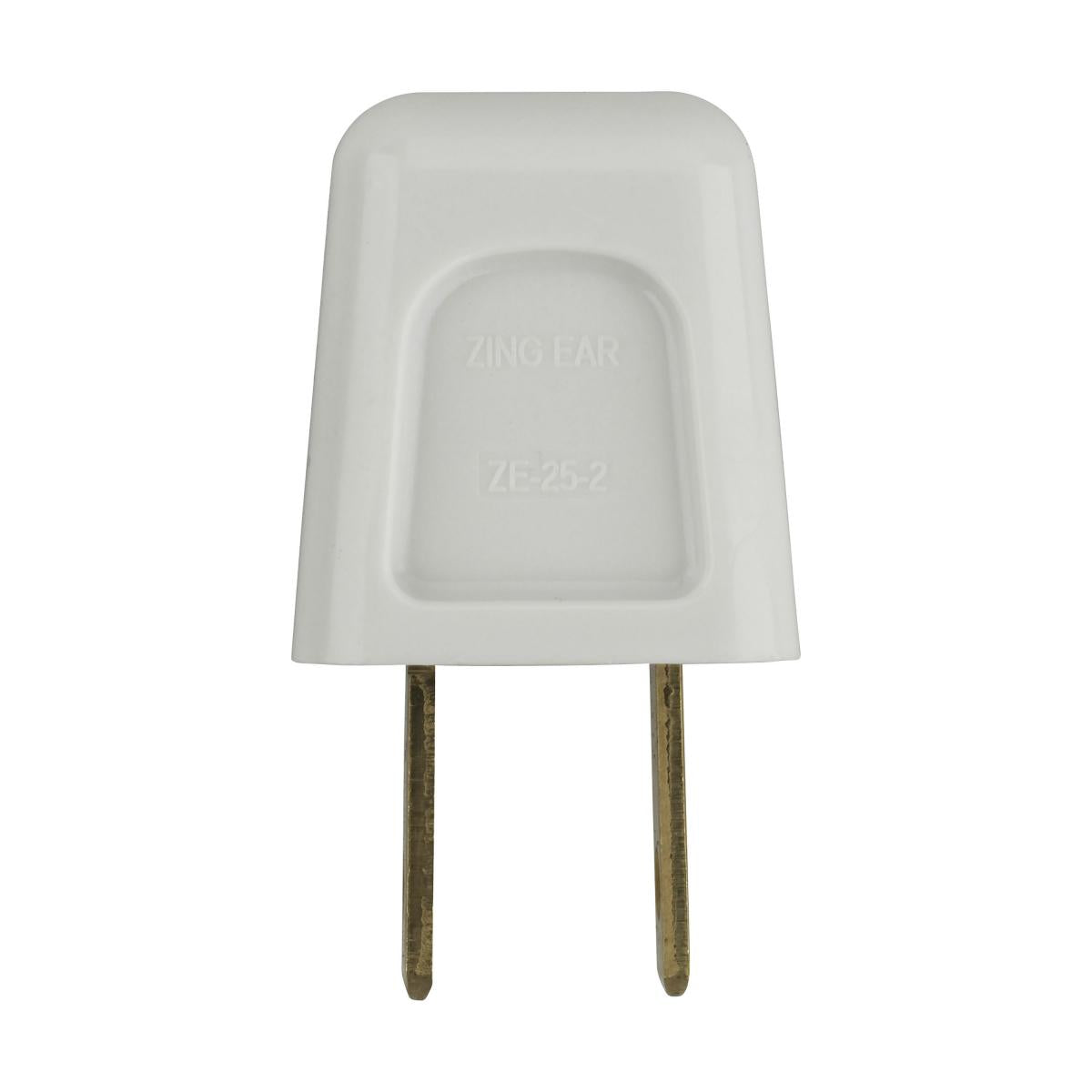 Satco 90-2607 Quick Connect Plug Polarized 18/2 SPT-2 6A-125V White Finish