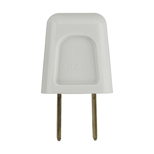 Satco 90-2607 Quick Connect Plug Polarized 18/2 SPT-2 6A-125V White Finish