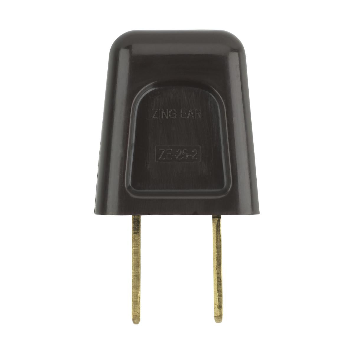 Satco 90-2608 Quick Connect Plug Polarized 18/2 SPT-2 6A-125V Brown Finish