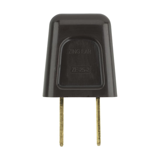 Satco 90-2608 Quick Connect Plug Polarized 18/2 SPT-2 6A-125V Brown Finish