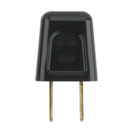 Satco 90-2609 Quick Connect Plug Polarized 18/2 SPT-2 6A-125V Black Finish