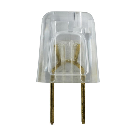Satco 90-2618 Quick Connect Plug Polarized 18/2 SPT-2 6A-125V Silver Finish