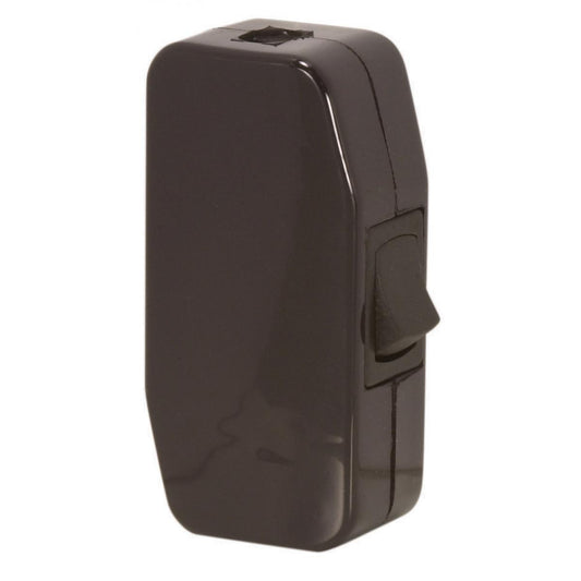 Satco 90-433 Heavy Duty Rocker Switch For 18/2 SPT-1 And SPT-2, 16/2 SPT-2 And 18/2 SVT 3A-125V 1/2HP-125V Brown Finish