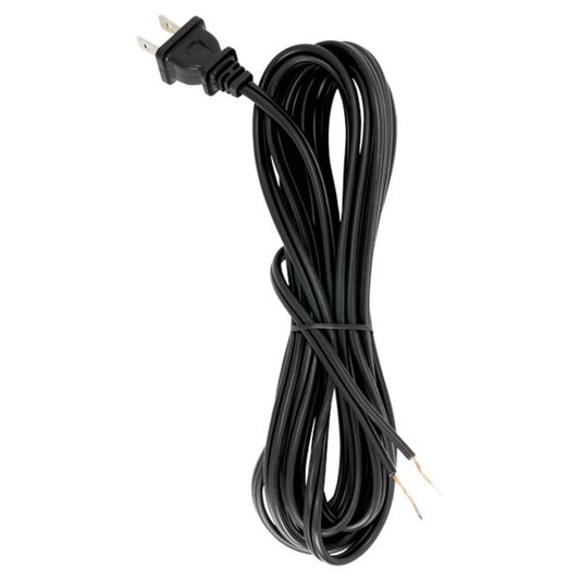 Satco 90-492 18/2 SPT-2-105C All Cord Sets - Molded Plug - Tinned Tips 3/4' Strip with 2' Slit 150 Ctn.15 Ft.