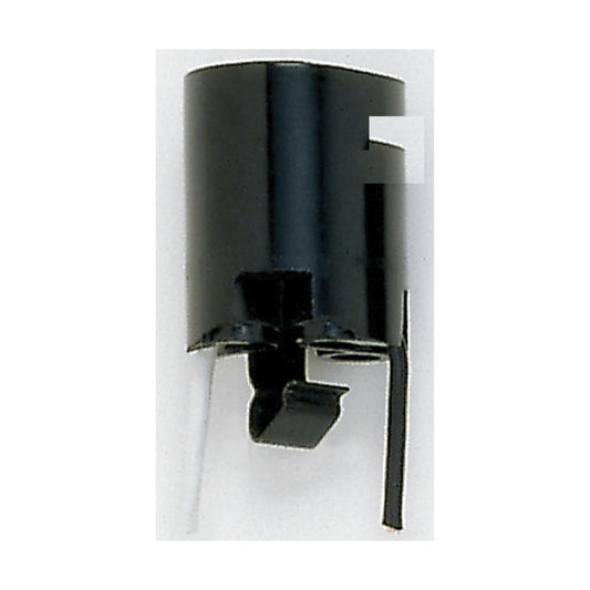 Satco 90-540 Snap-In Socket 6" AWM B/W Leads 105C 1-1/2" Height 1-1/4" Diameter Bracket 1/4" Below 660W 250V