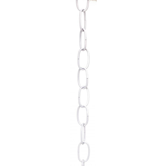 Satco 90-670 11 Gauge Chain White Finish 1-1/2" Link Length 7/8" Link Width 3/32" Thick 1 Yard Length 200 Yards/Carton 15lbs Max