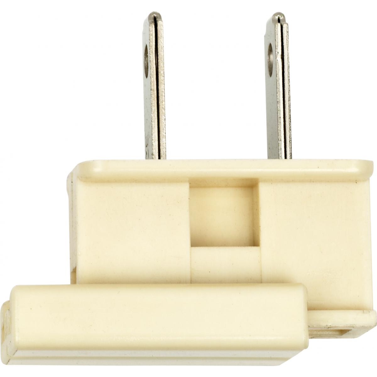 Satco 90-696 Slide Plug Polarized 18/2-SPT-2 8A-125V Ivory Finish